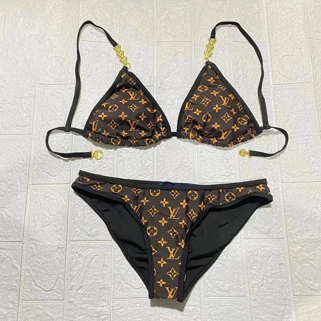 LV Monogram, Gucci GG Supreme, Fendi FF, Dior Oblique, Chanel Camellia Bikini Sets [40 styles] -2