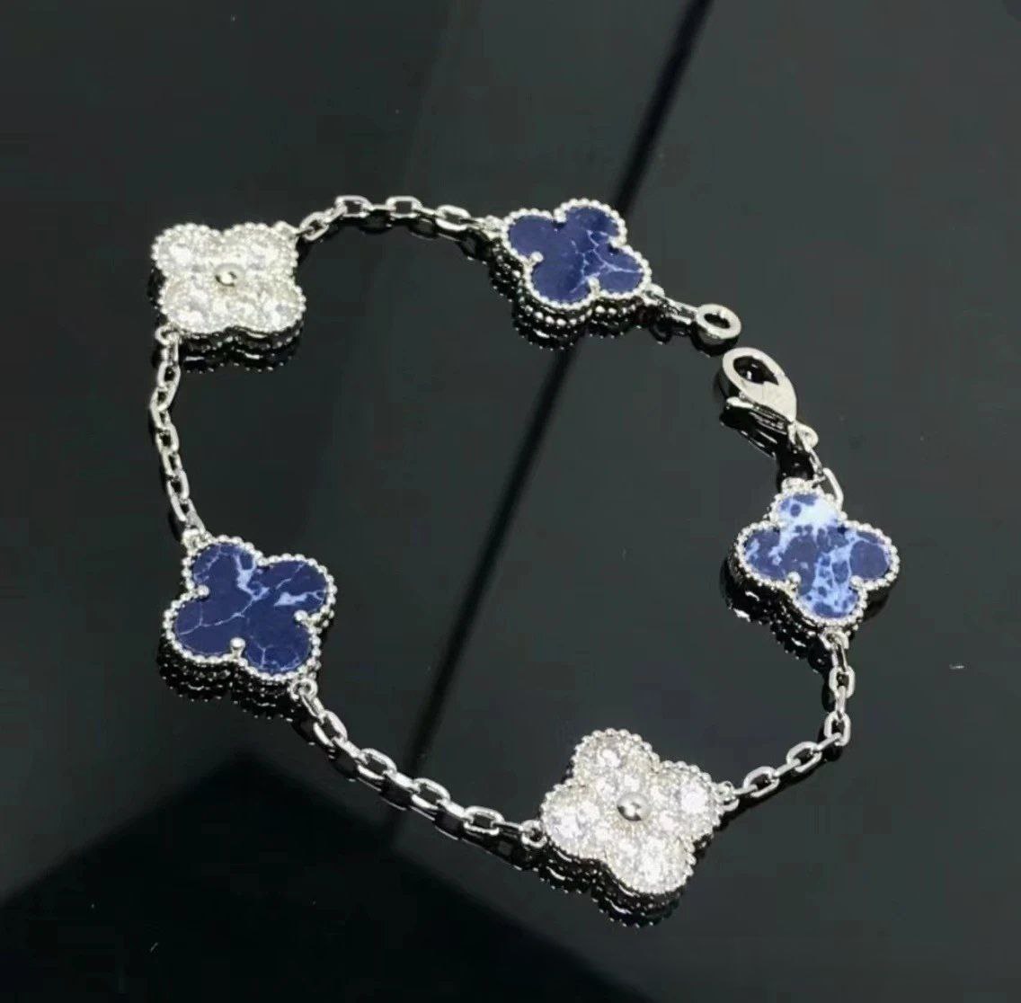 V Gold High Version Clover Bracelets [40 styles] -4