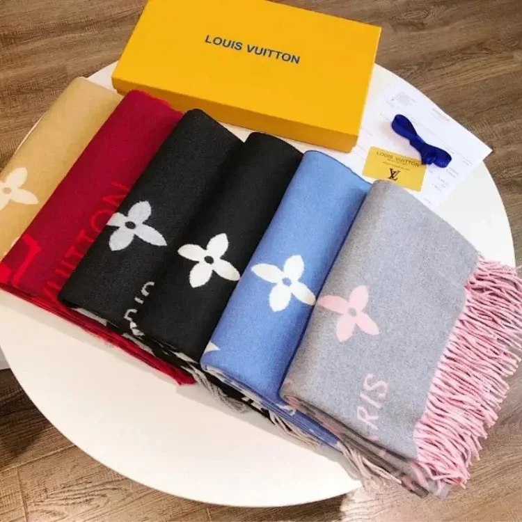 Louis Vuitton Monogram Flower Scarves [21 styles] -3