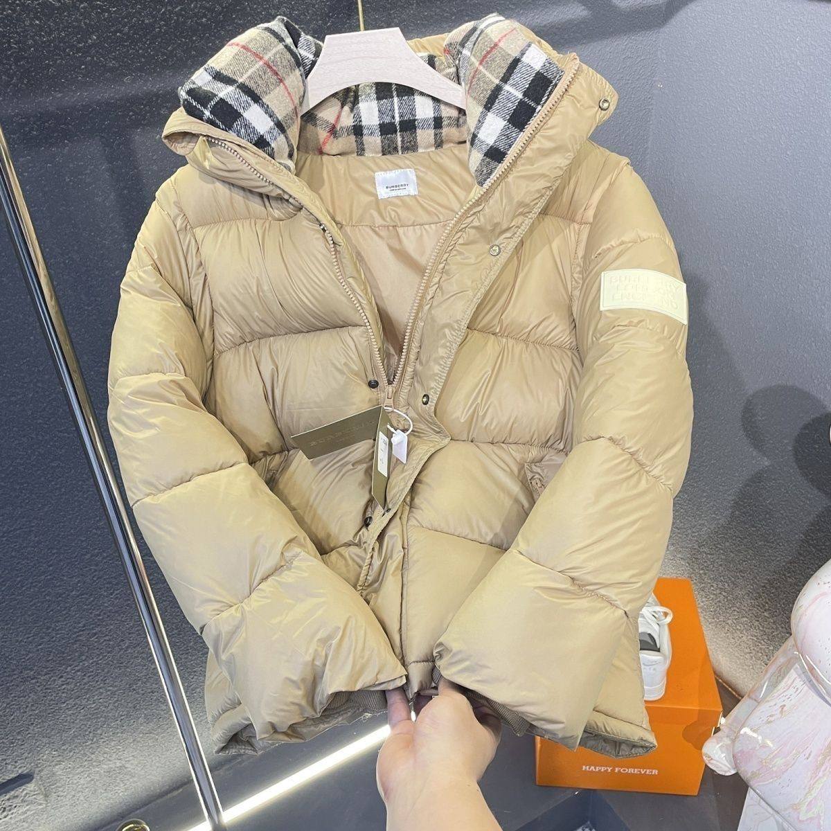 Burberry Check Hooded Puffer Jacket [4 styles] -3