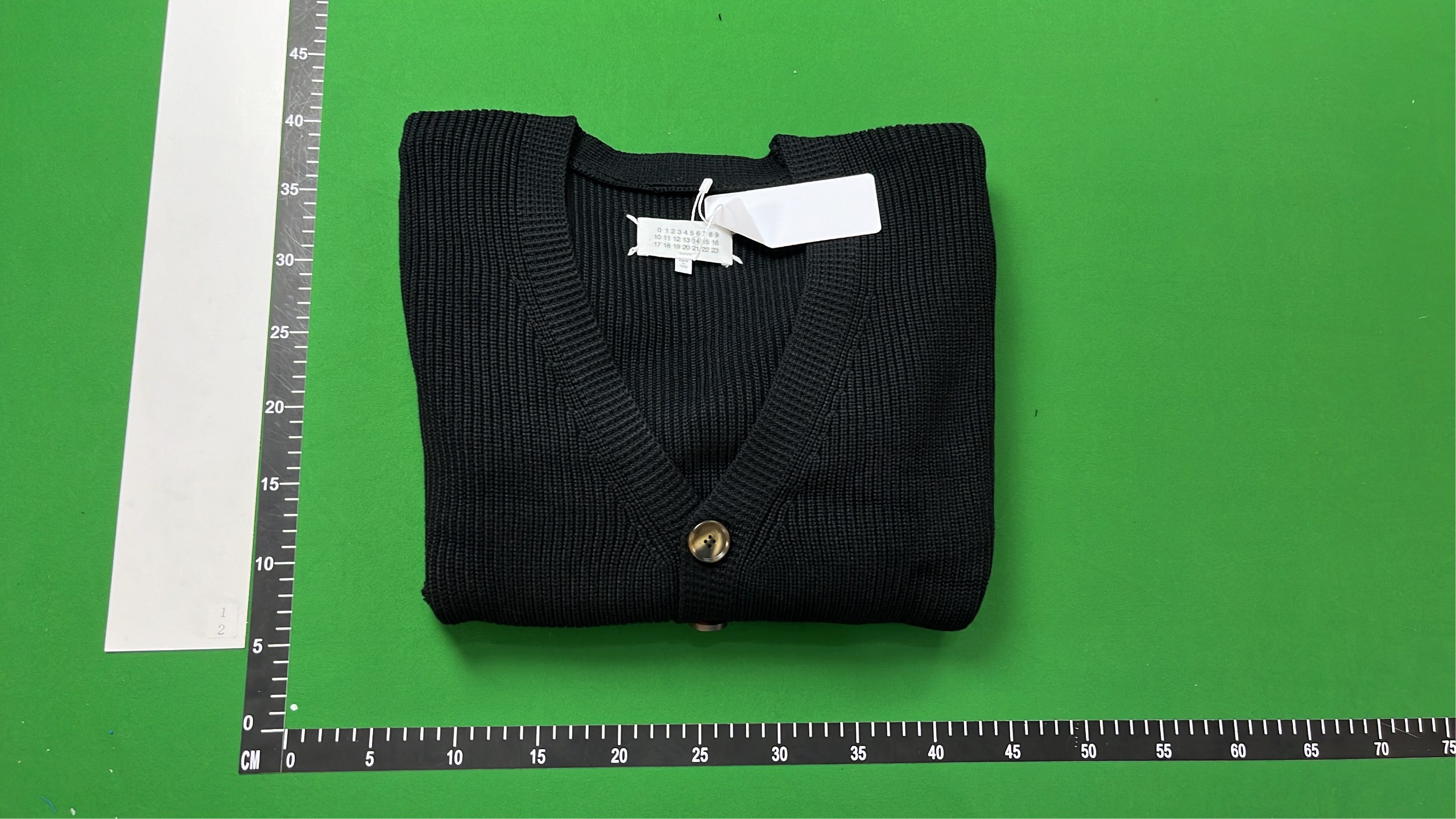 Women's Black Ribbed Knit Cardigan with Silver Buttons [2 styles] -2