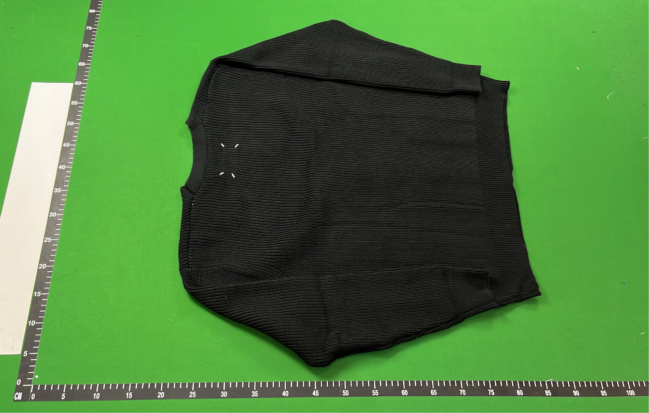 Women's Black Ribbed Knit Cardigan with Silver Buttons [2 styles] -3