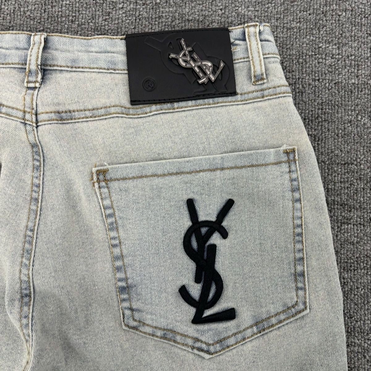 Yves Saint Laurent Monogram Denim Jeans -2
