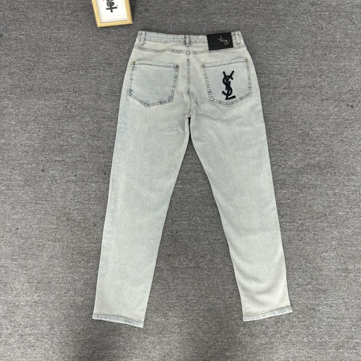 Yves Saint Laurent Monogram Denim Jeans -4