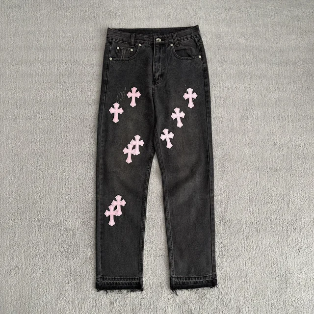 Chrome Hearts Cross Print Jeans [23 styles] -3