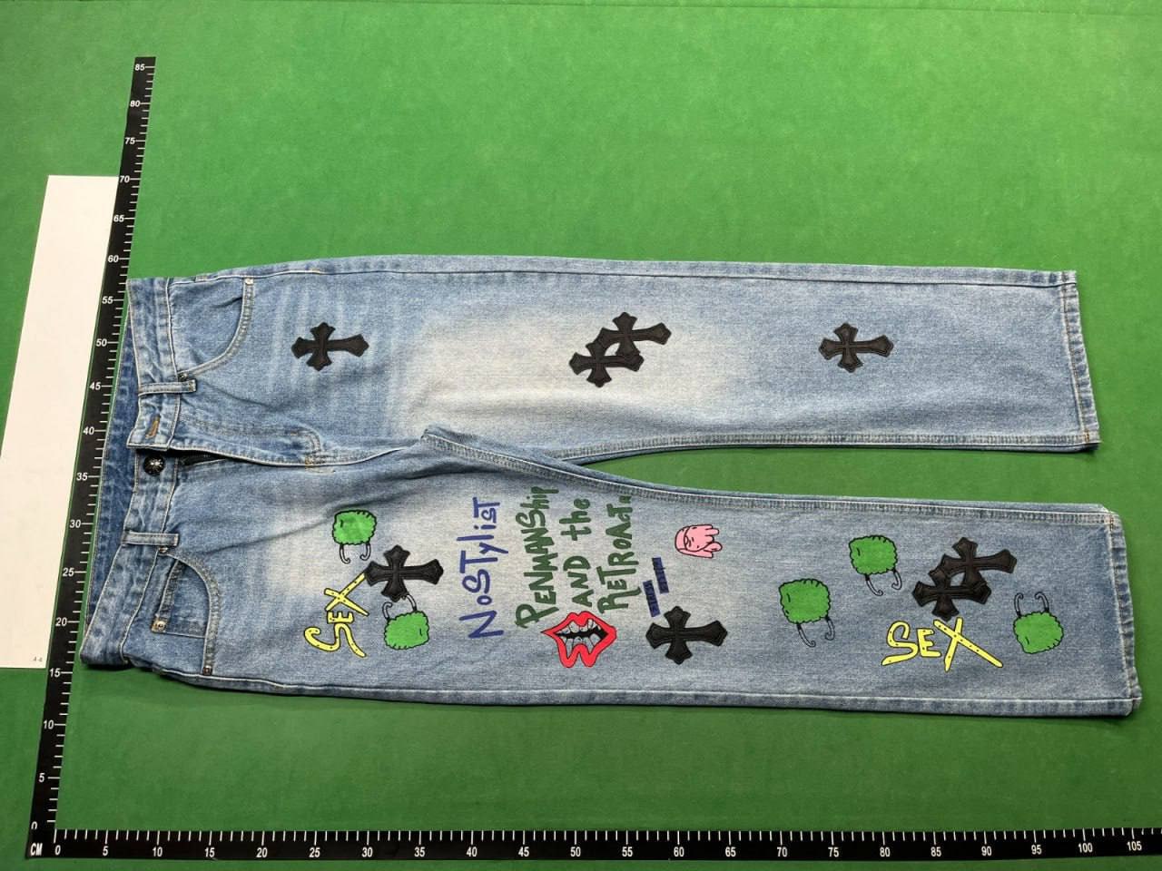 Chrome Hearts Cross Print Jeans [38 styles] -4
