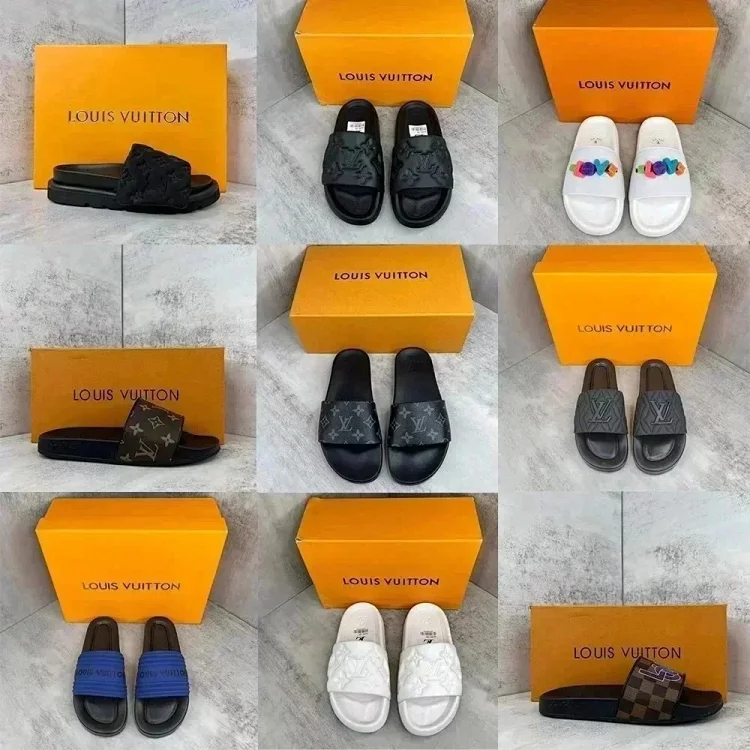 LV Louis Vuitton Velcro Slippe