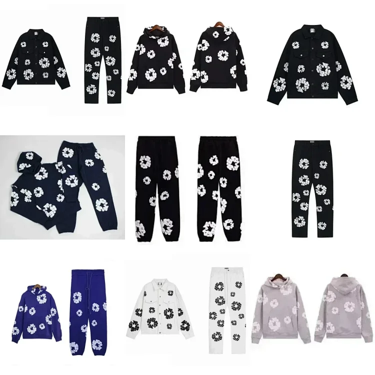 Denim Tears Flower Print Hoodi