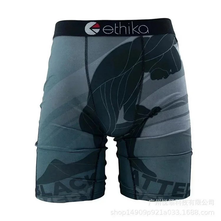ETHIKA Printed Plus Size Sports Boxer Briefs -4