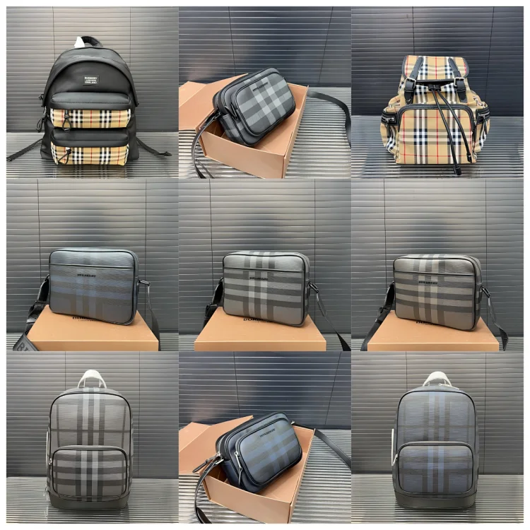 Burberry Check Print Backpacks