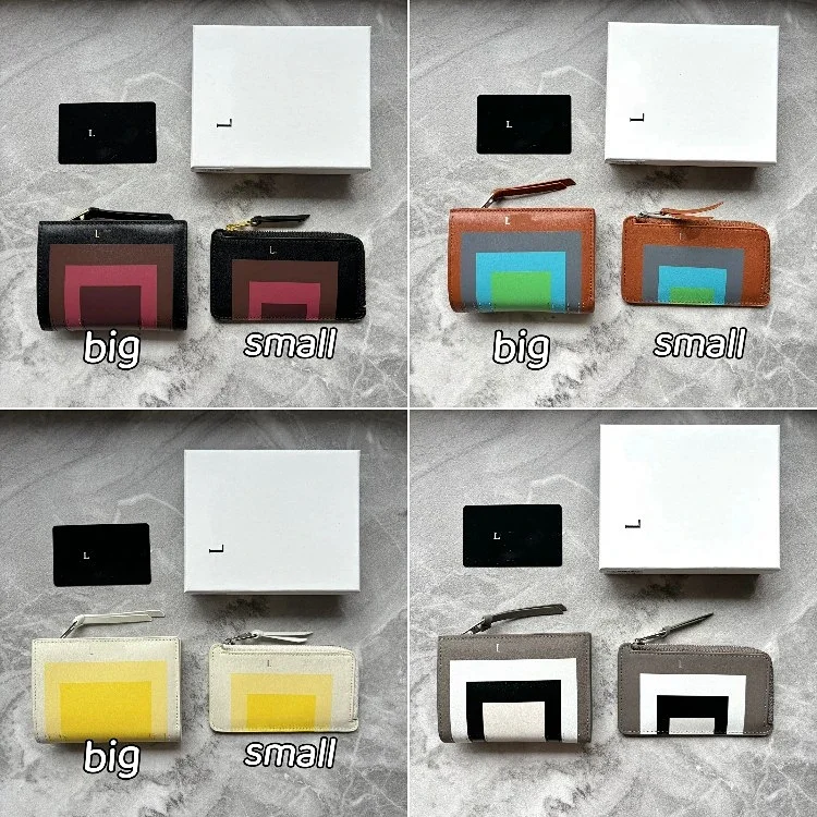 Loewe new multi-colored zippered small wallet