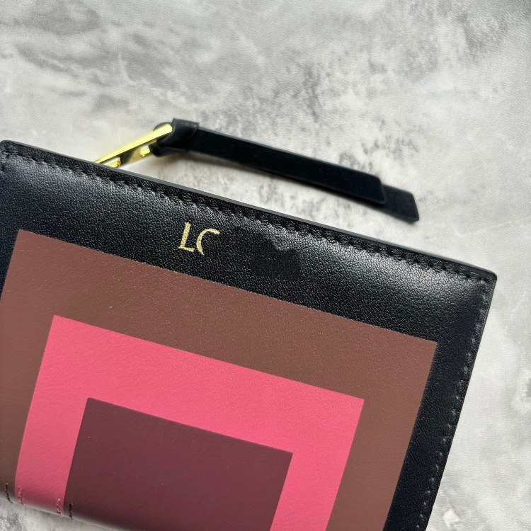 Loewe new multi-colored zippered small wallet -4