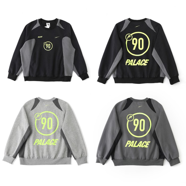Palace x Nike collaborative fleece crewneck sweatshirt -2