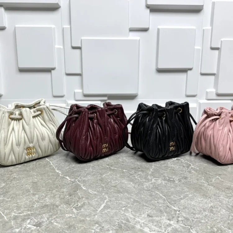 Miu Miu new pleated drawstring
